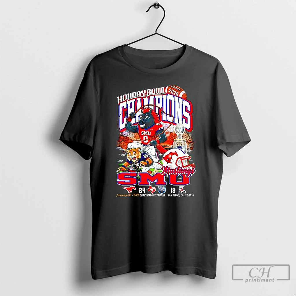Smu Mustangs Football 2026 Bowl Champions 24 19 Score Mascot T-Shirts, Hoodie, Sweatshirt