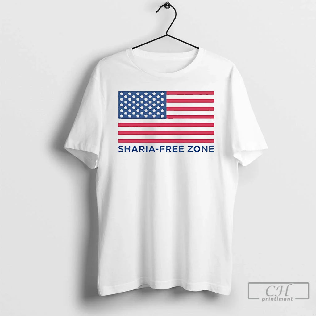 Sharia Free Zone American Flag T-Shirts, Hoodie, Sweatshirt