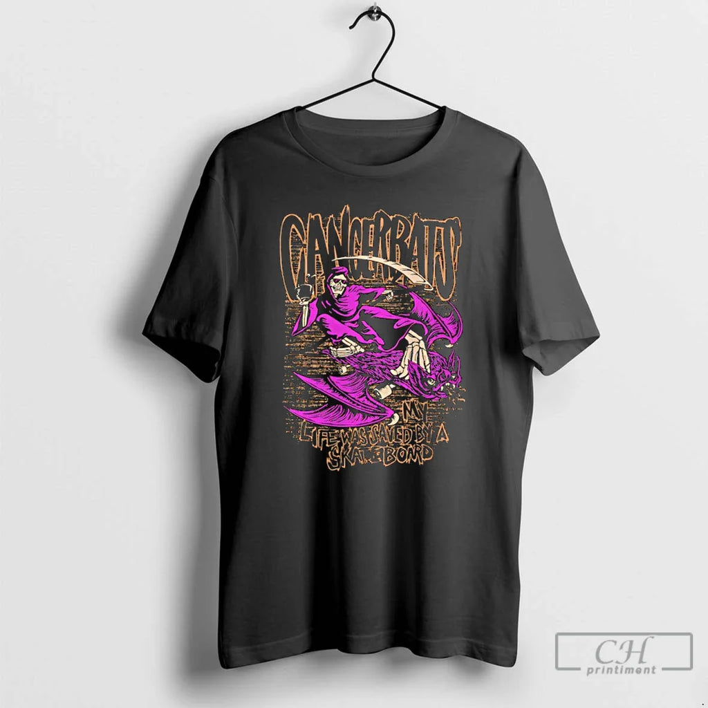 Skate Bat Cancer Bats My Life Was Saved Skateboard T-Shirts, Hoodie, Sweatshirt