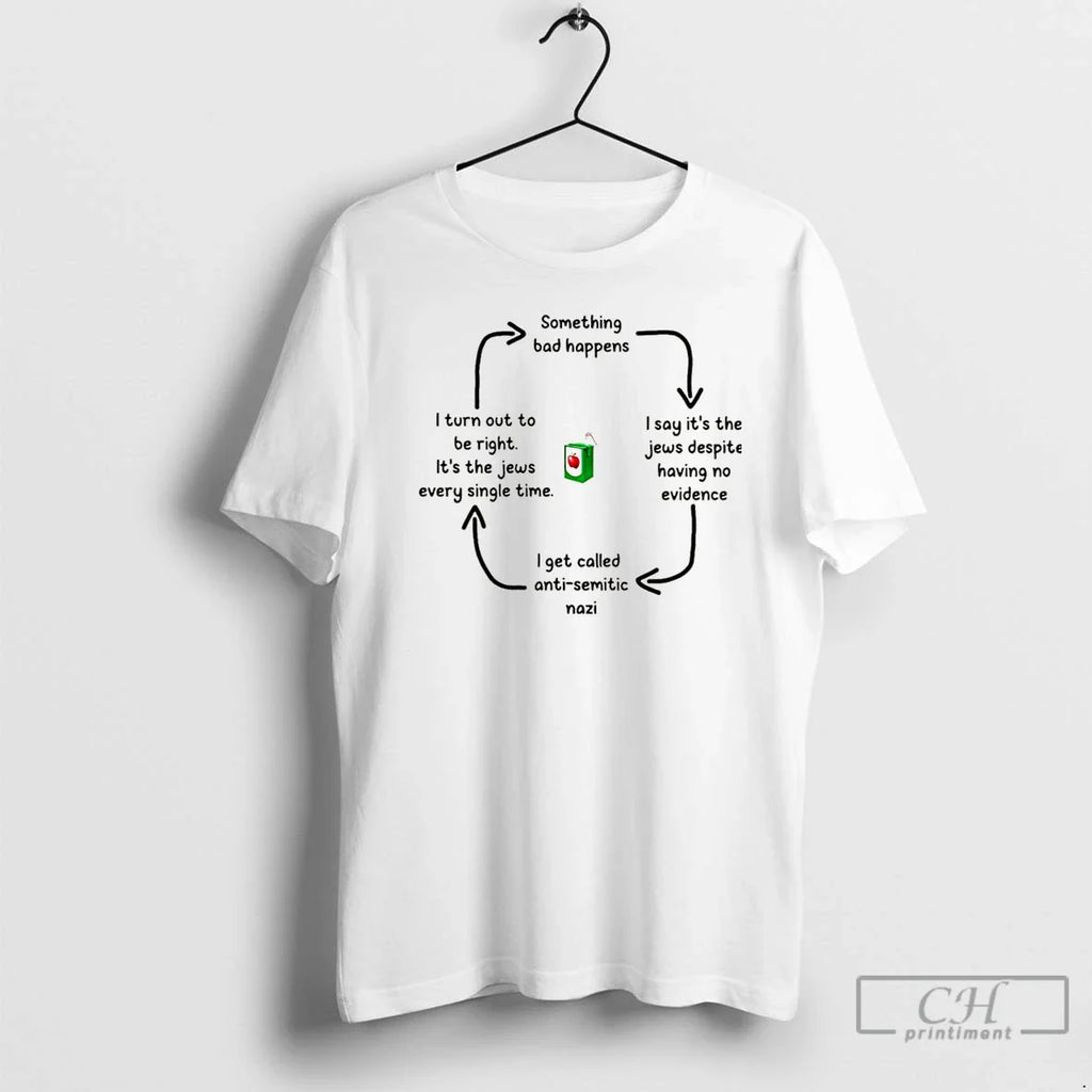 Something Bad Happens I Say Jews Despite Having No Evidence T-Shirts, Hoodie, Sweatshirt