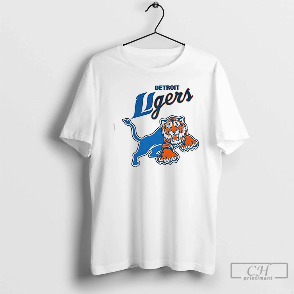Sports Detroit Ligers Tigers X Lions Logo Mashup T-Shirts, Hoodie, Sweatshirt