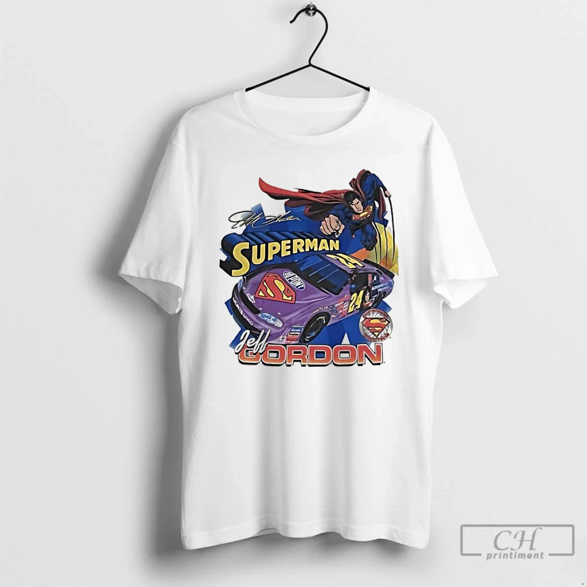 Superman X Jeff Gordon Nascar 90s Racing Signature Vintage T-Shirts, Hoodie, Sweatshirt