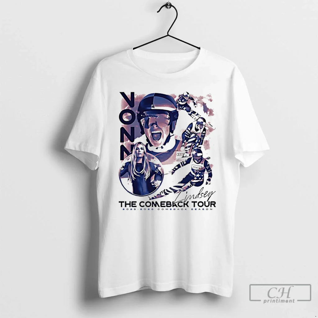 Comeback Tour 2025 2026 Comeback Beabon Lindsey Vonn Signature Vintage T-Shirts, Hoodie, Sweatshirt