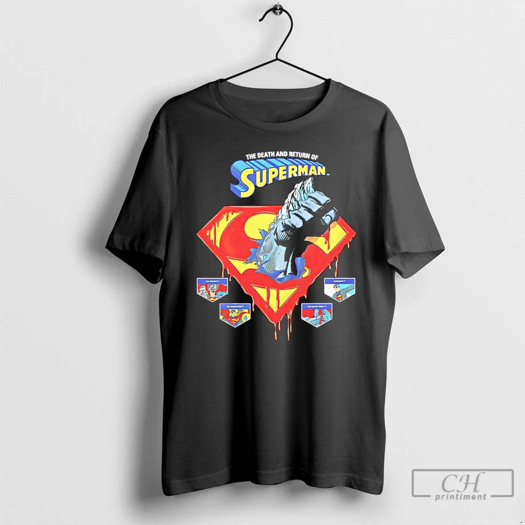 Death Return Superman Comic Logo T-Shirts, Hoodie, Sweatshirt