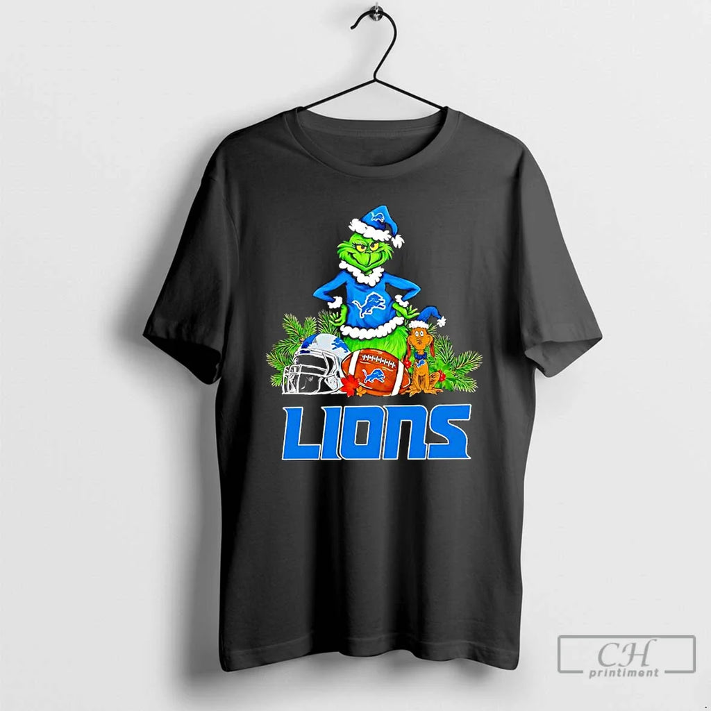 Grinch Max Detroit Lions Helmet Items T-Shirts, Hoodie, Sweatshirt