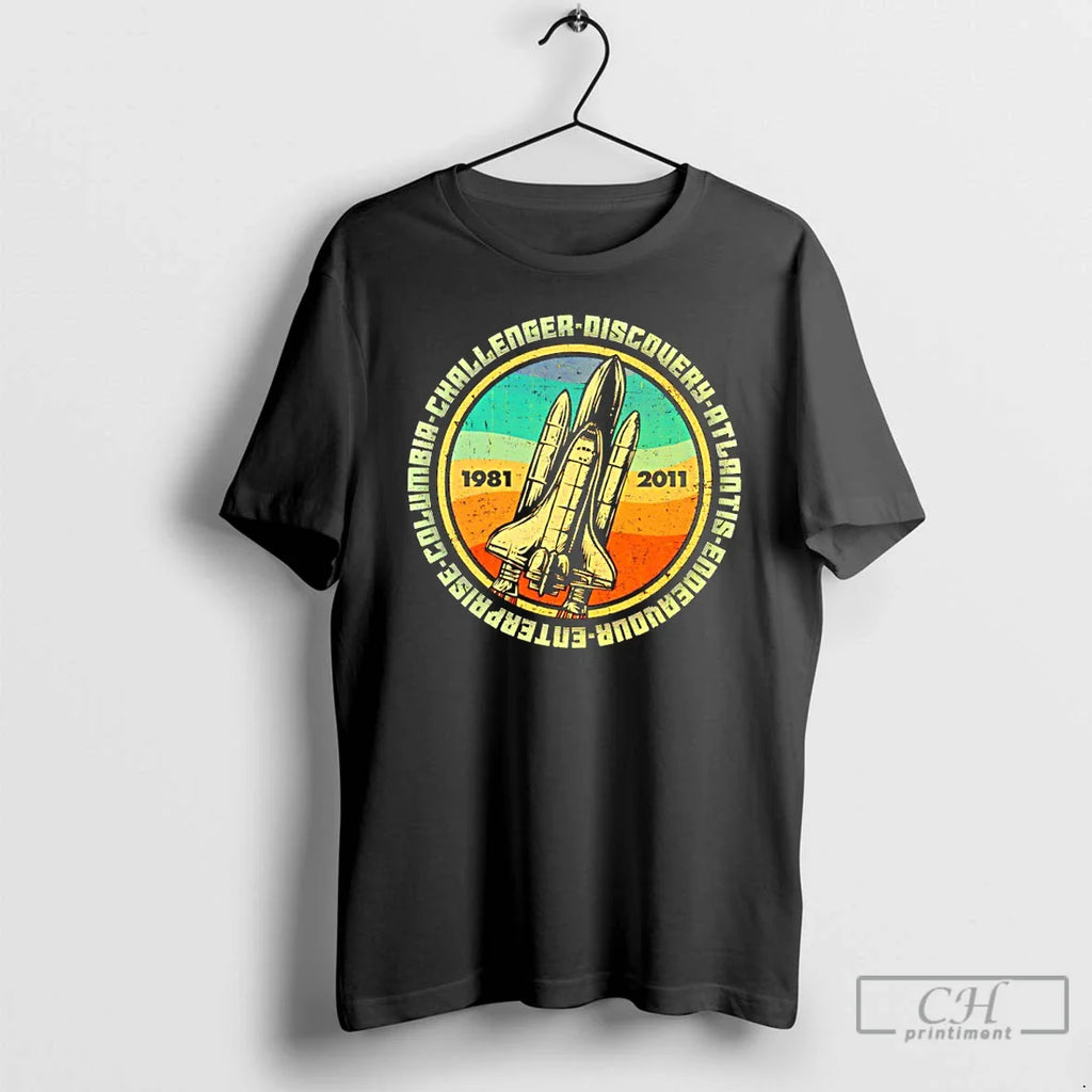 Through Hardship Stars Enterprise Columbia Challenger 1981 2011 Vintage T-Shirts, Hoodie, Sweatshirt