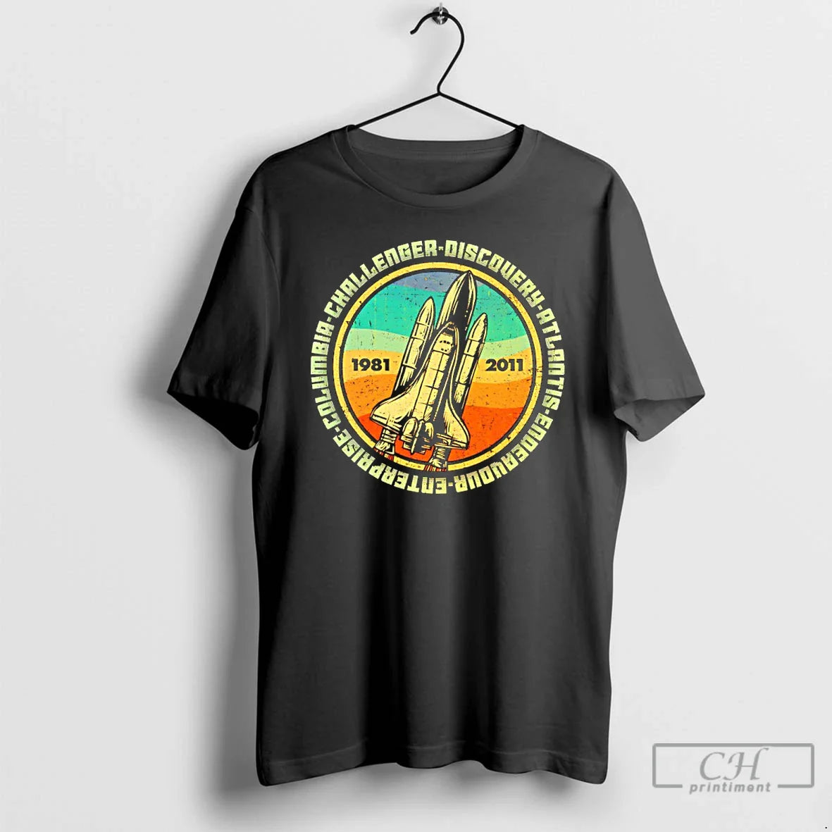 Through Hardship Stars Enterprise Columbia Challenger 1981 2011 Vintage T-Shirts, Hoodie, Sweatshirt