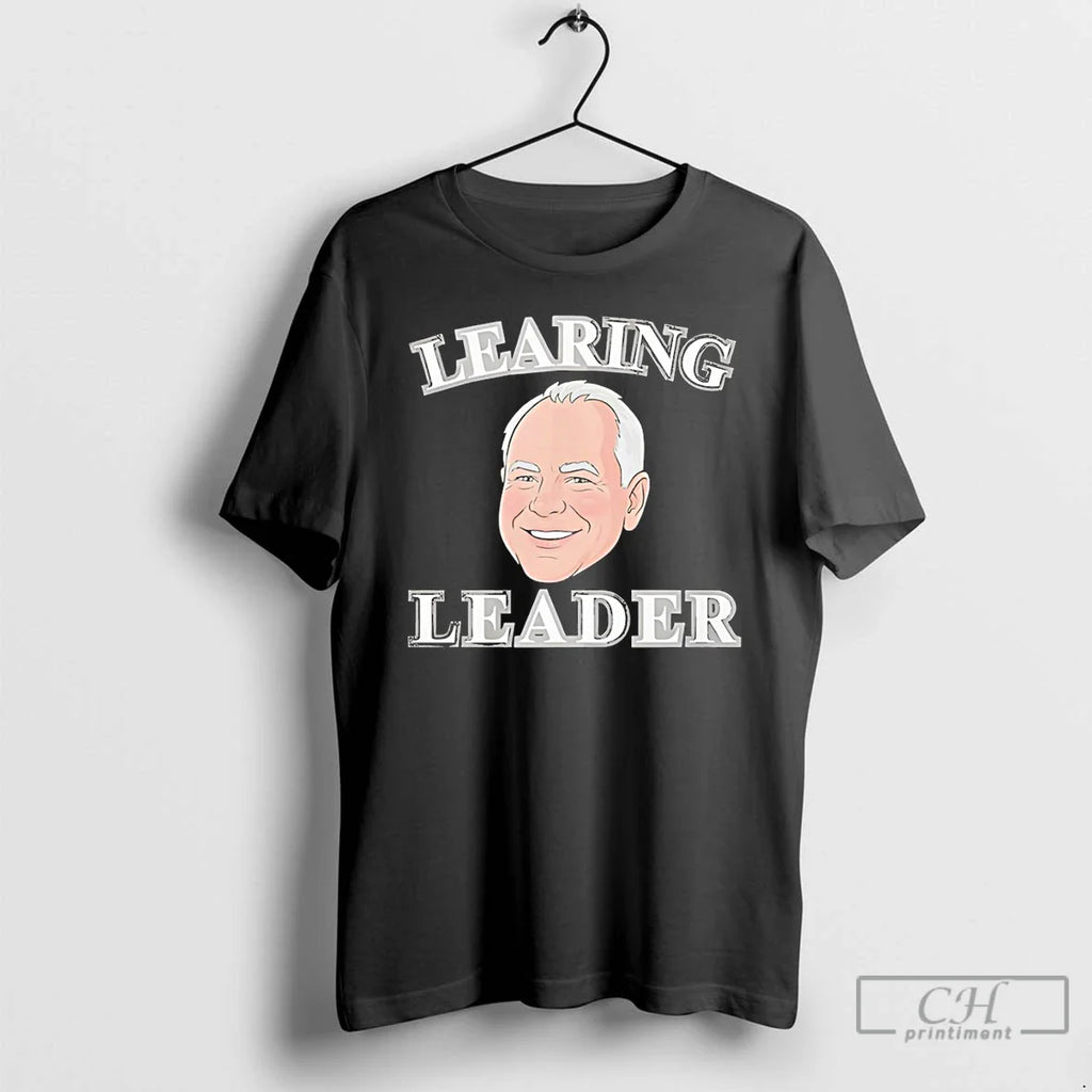Tim Walz Big Face Cartoon Learning Leader T-Shirts, Hoodie, Sweatshirt