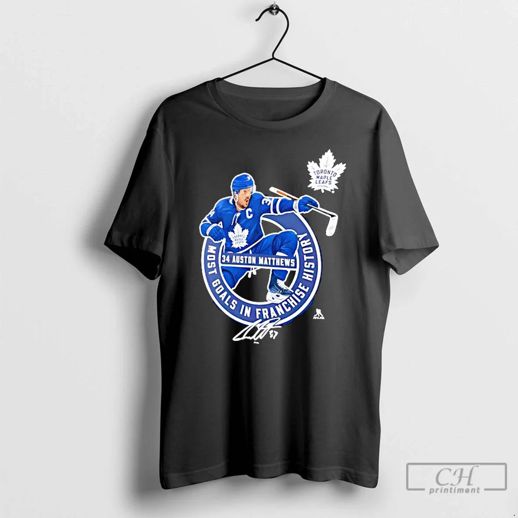 Toronto Maple Leafs Auston Matthews Most Goals Franchise History T-Shirts, Hoodie, Sweatshirt
