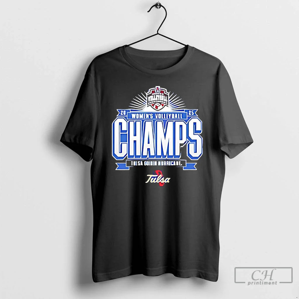Tulsa Golden Hurricane 2025 Volleyball Champs T-Shirts, Hoodie, Sweatshirt