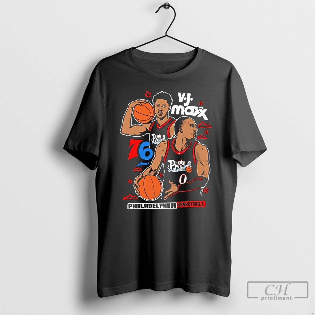 Premium Vj Maxx Cartoon Philadelphia Sixers Basketball Nba Graphic