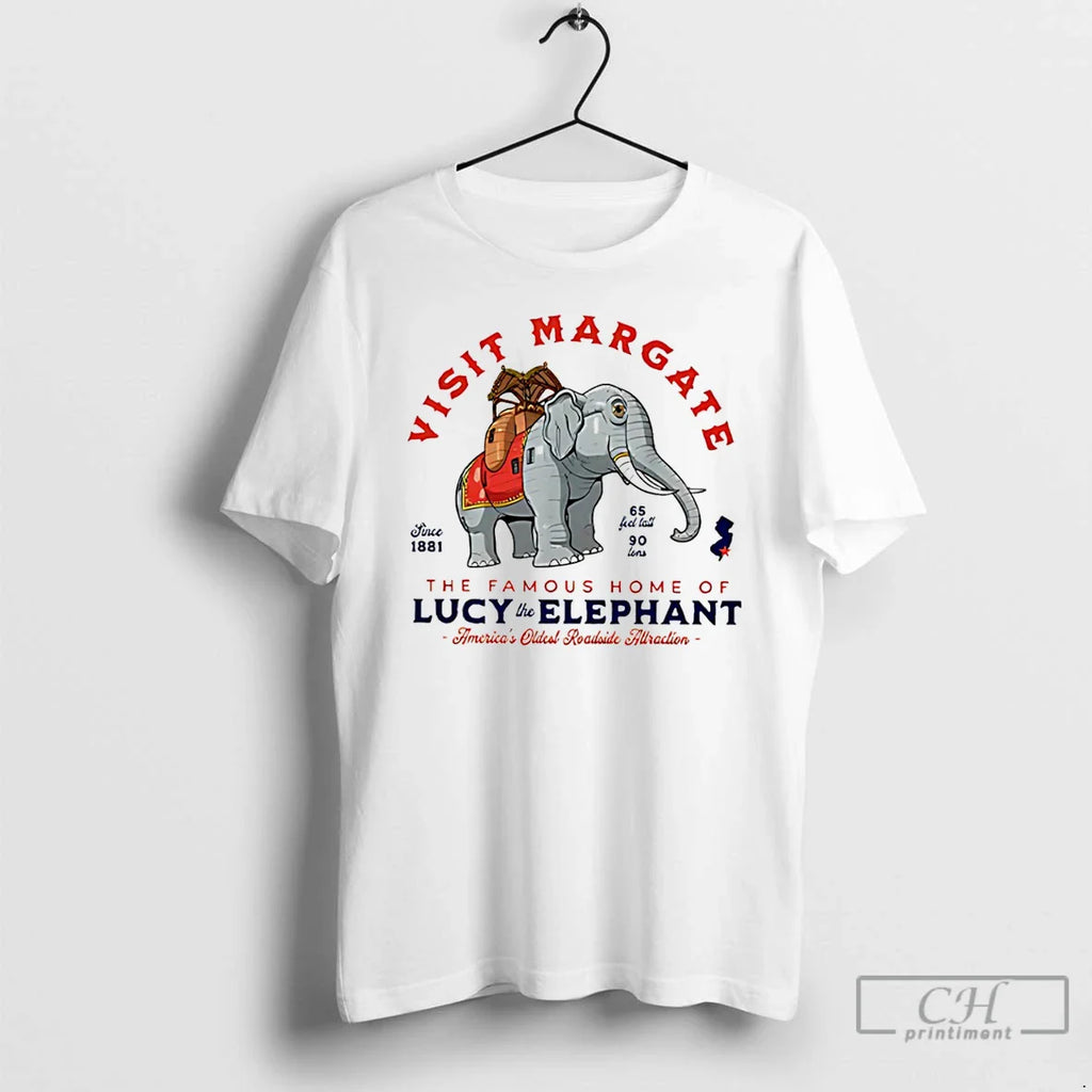 Visit Margate Since 1881 Famous Home Lucy Elephant T-Shirts, Hoodie, Sweatshirt