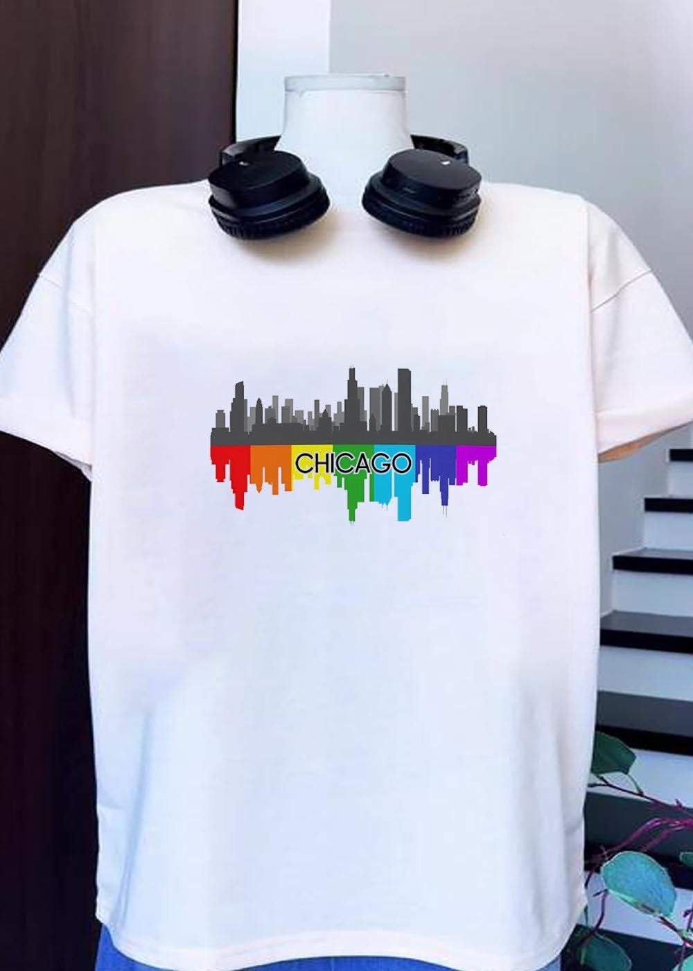 Pride City Skyline Pride Chicago T-Shirt