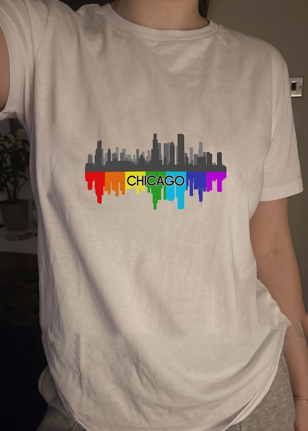 Pride City Skyline Pride Chicago T-Shirt