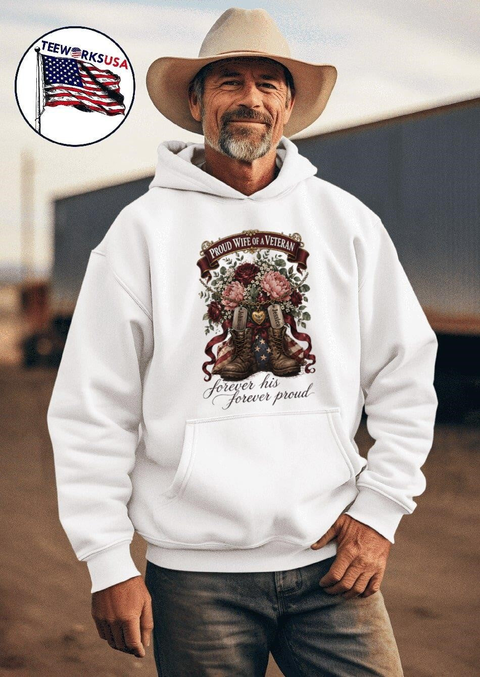 Proud Wife Of A Veteran Johnson Jessica Forever His Forever Proud Shirt