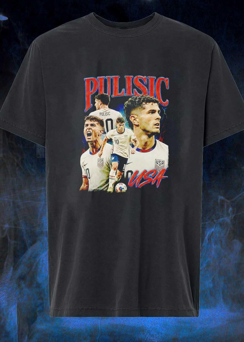 Pulisic USA Soccer Player Running and Yelling Pulisic USA T-Shirt
