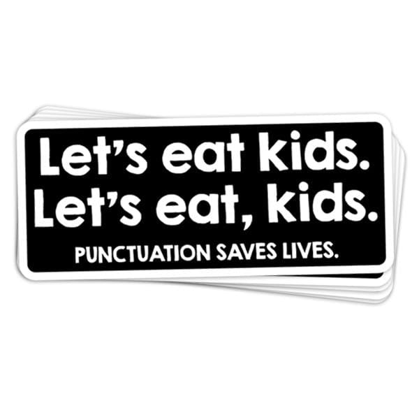 Punctuation Saves Lives Vinyl Sticker