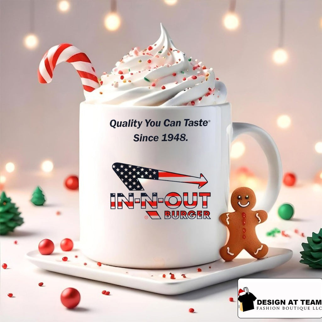 Quality You Can Taste Since 1948 In N Out Burger American Flag parody logo shirt