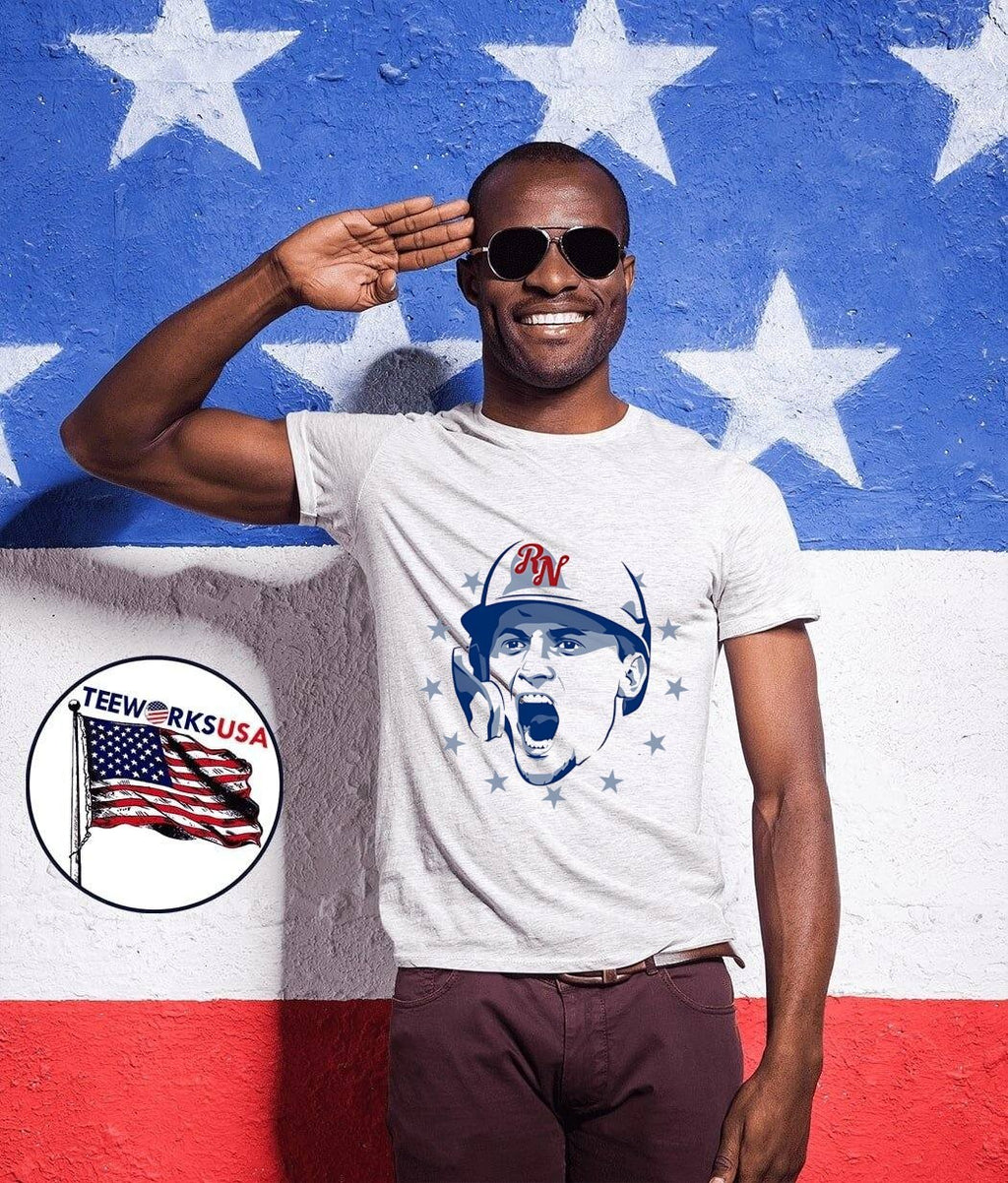 RN Baseball Player Shouting T-Shirt