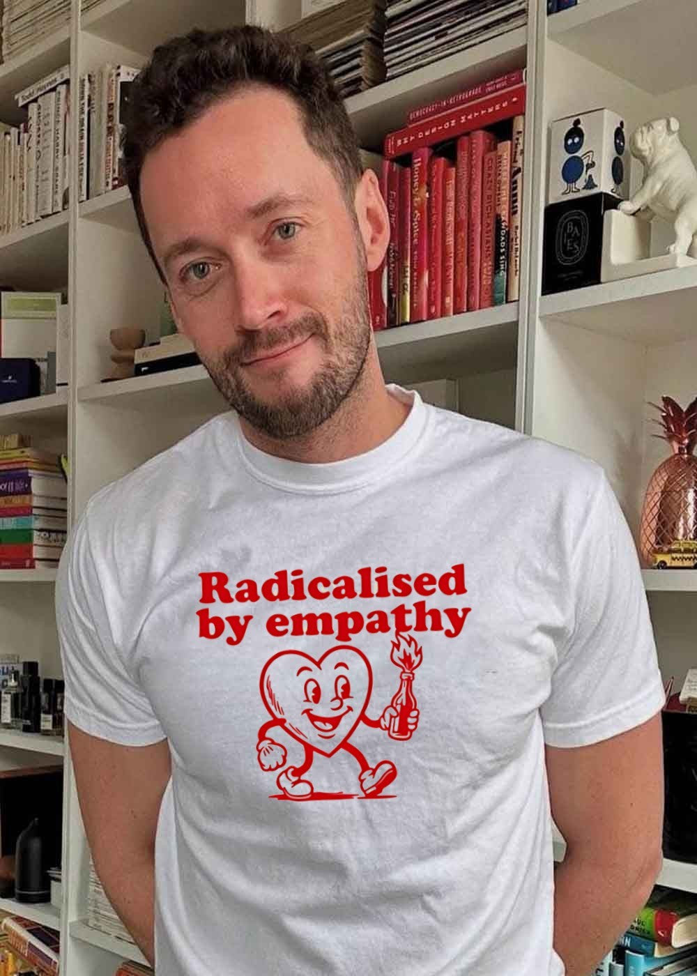 Radicalised by Empathy Heart Molotov Cocktail T-Shirt