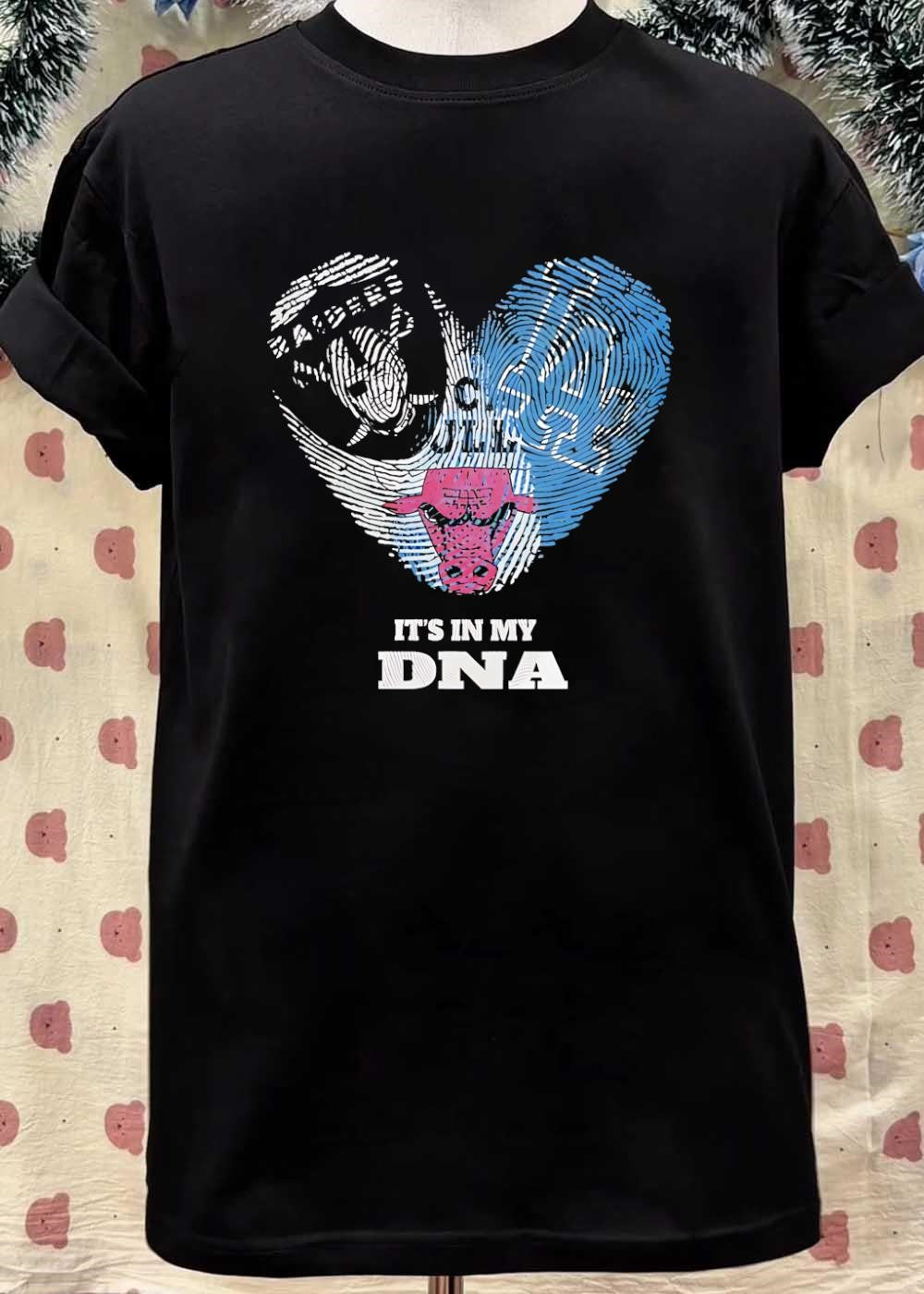 Raiders Dodgers Bulls It Is In My DNA Sports Fan T-Shirt