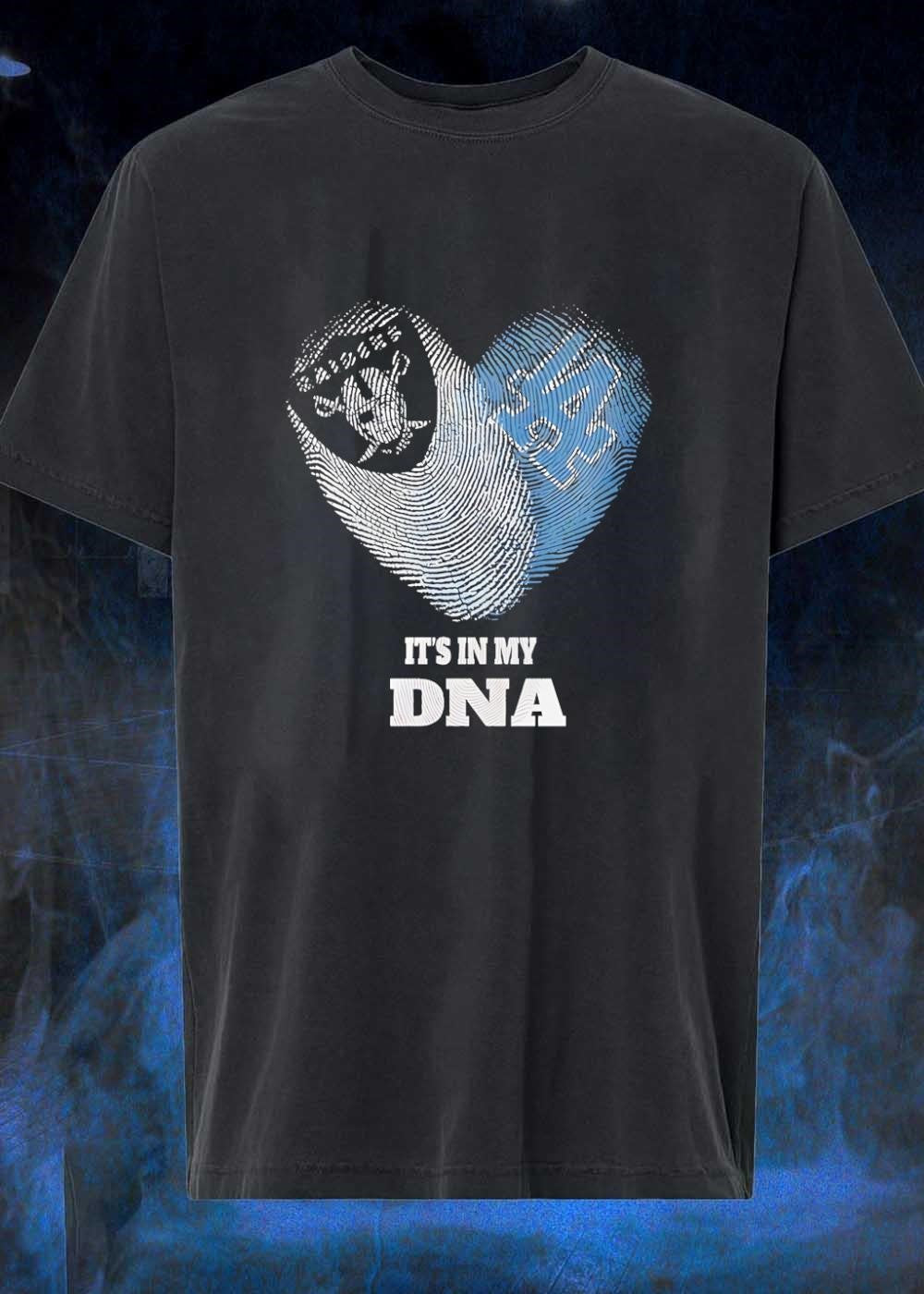 Raiders Los Angeles Dodgers Fingerprint Heart It Is In My DNA shirt