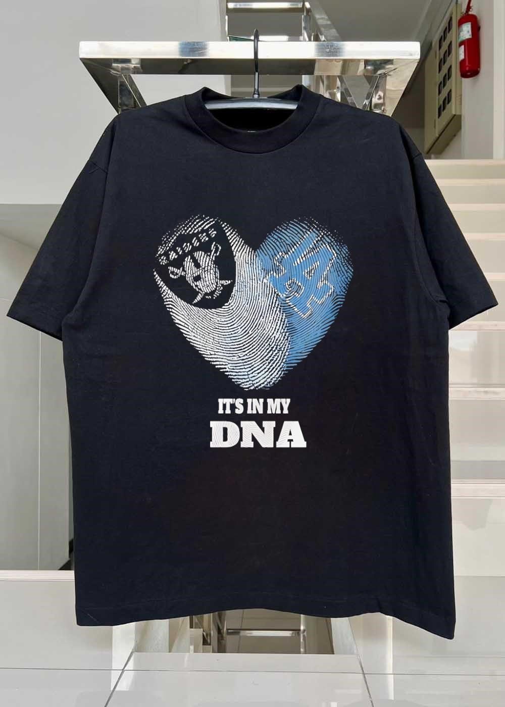Raiders Los Angeles Dodgers Fingerprint Heart It Is In My DNA shirt