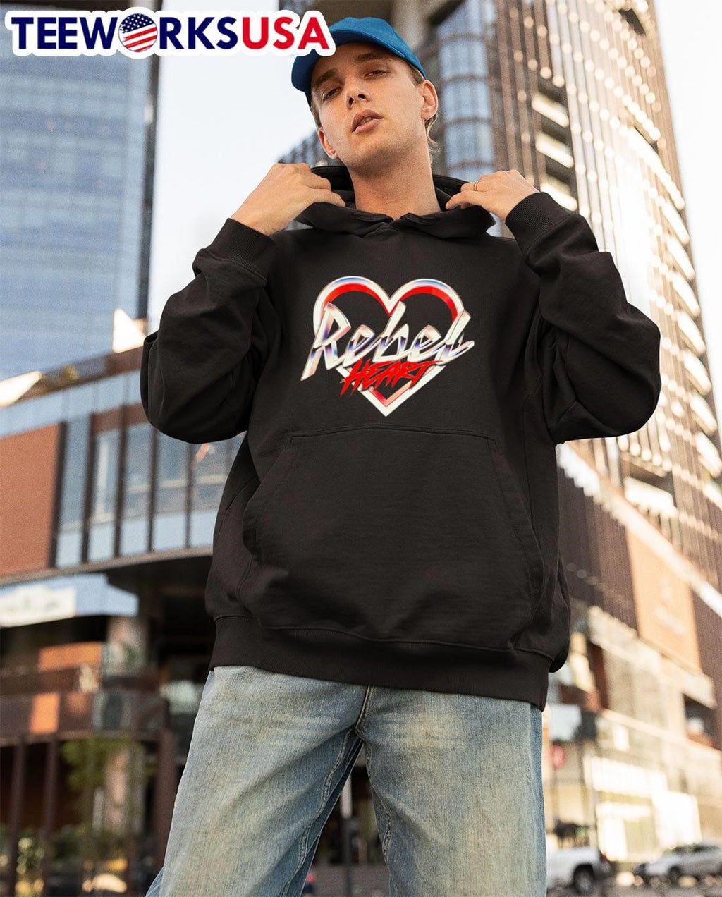 Rebel Heart Metallic Logo T-Shirt