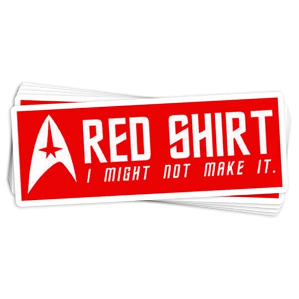 Red Shirt Vinyl Sticker
