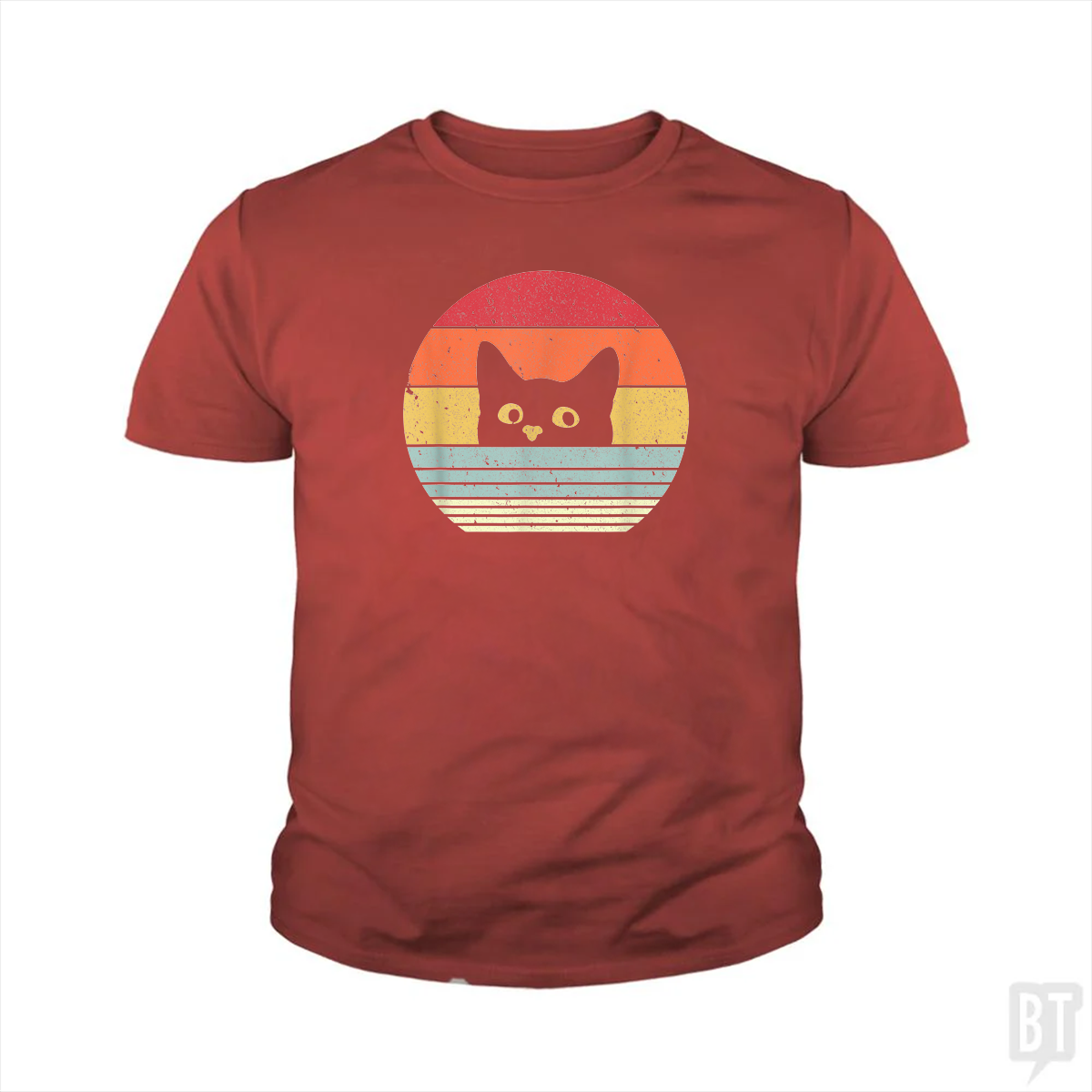 Cat Retro Style Kids Shirt
