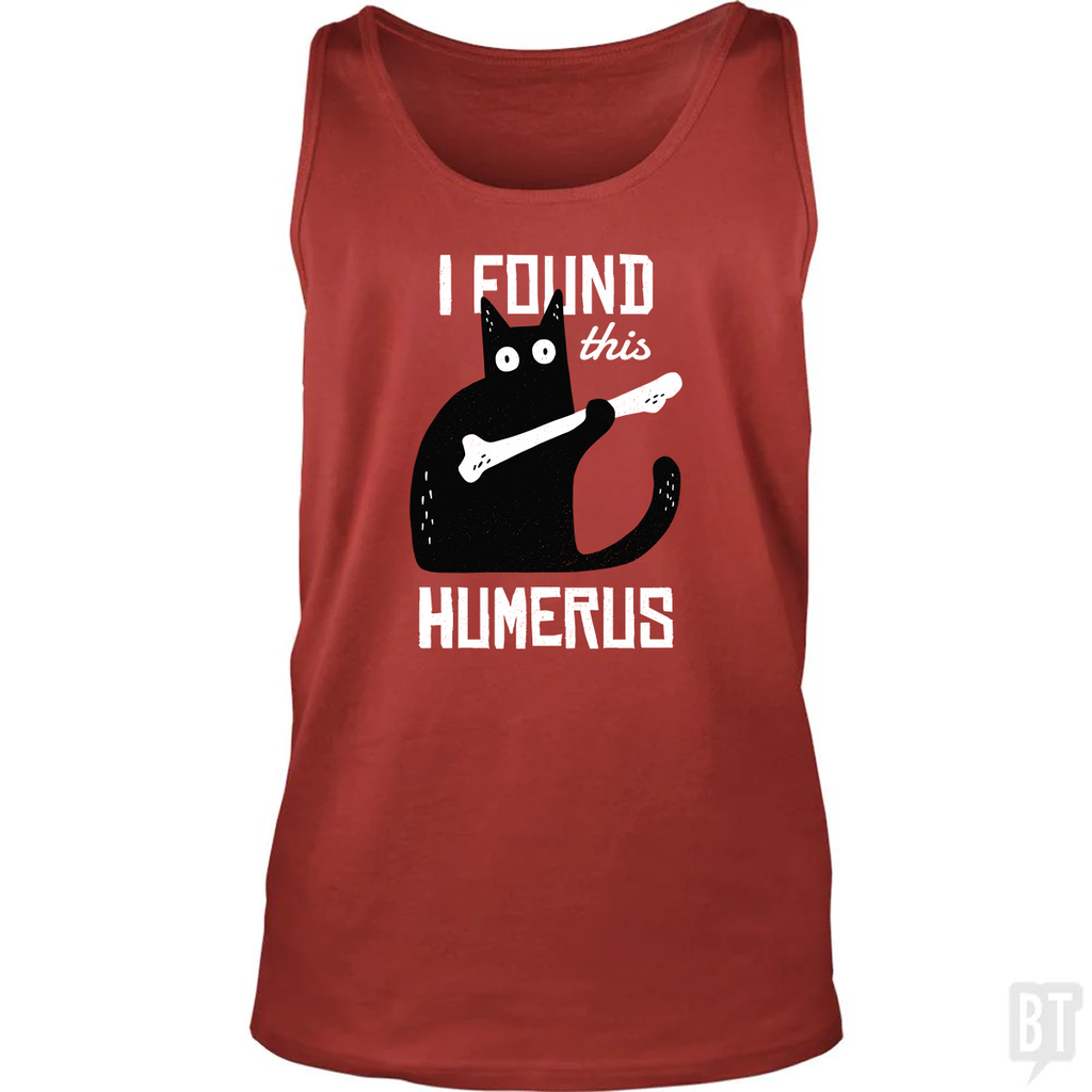 Funny Cat with a Bone Tank Top