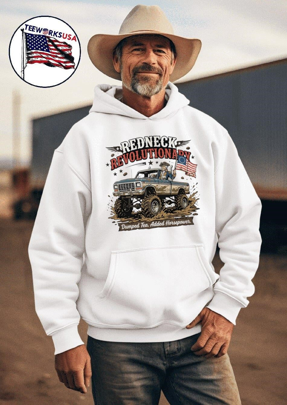 Redneck Revolutionary Dumped Tea Added Horsepower George Washington Shirt