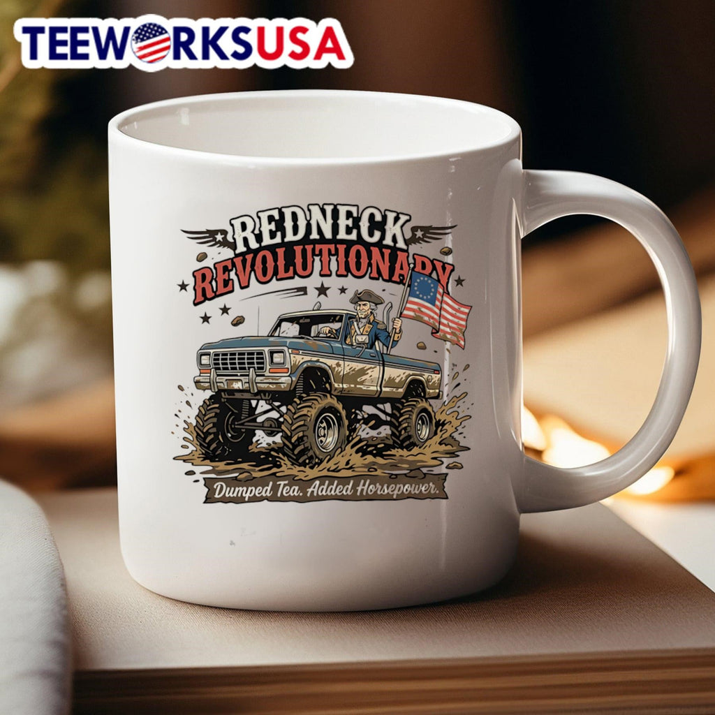Redneck Revolutionary Dumped Tea Added Horsepower George Washington Shirt