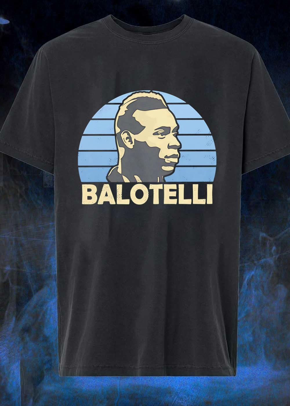 Retro Style Portrait Balotelli Italian Footballer T-Shirt