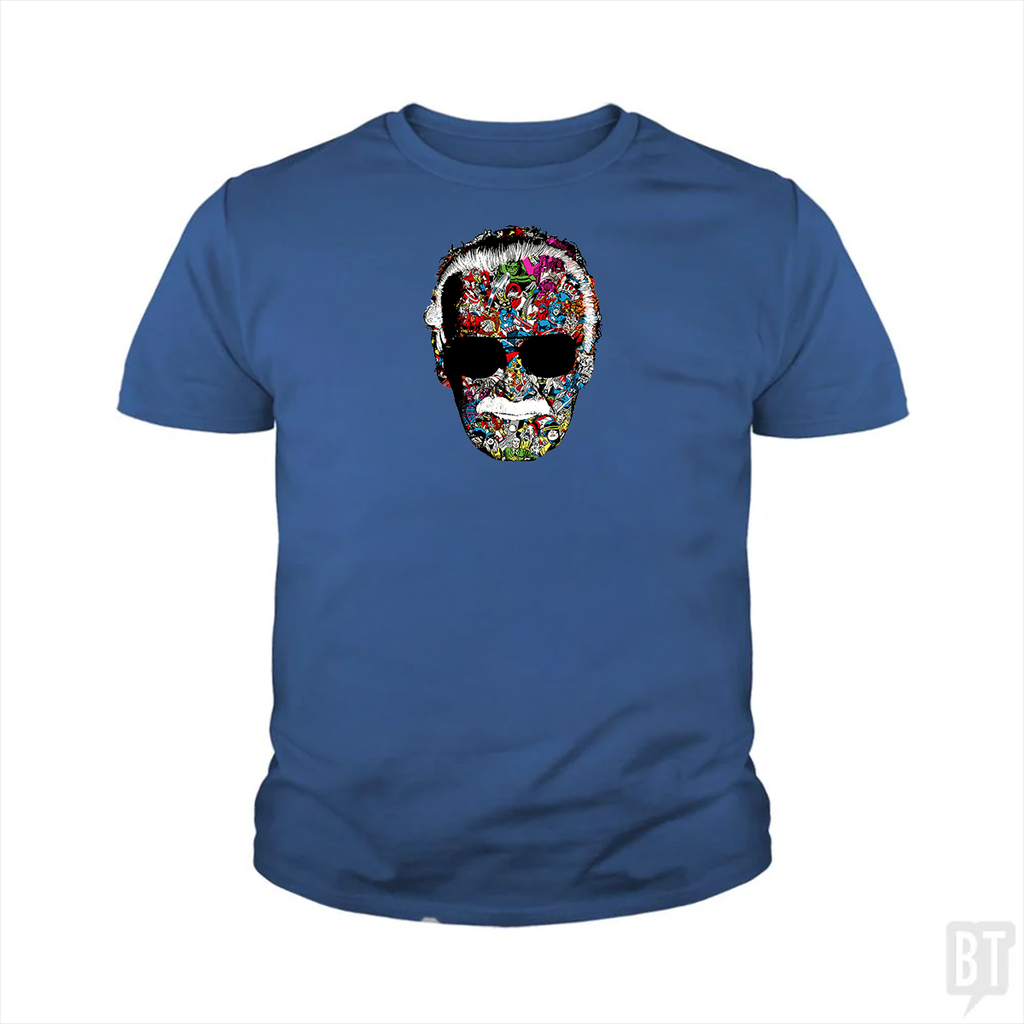 Stan Lee Man of Many Faces Kids Shirt