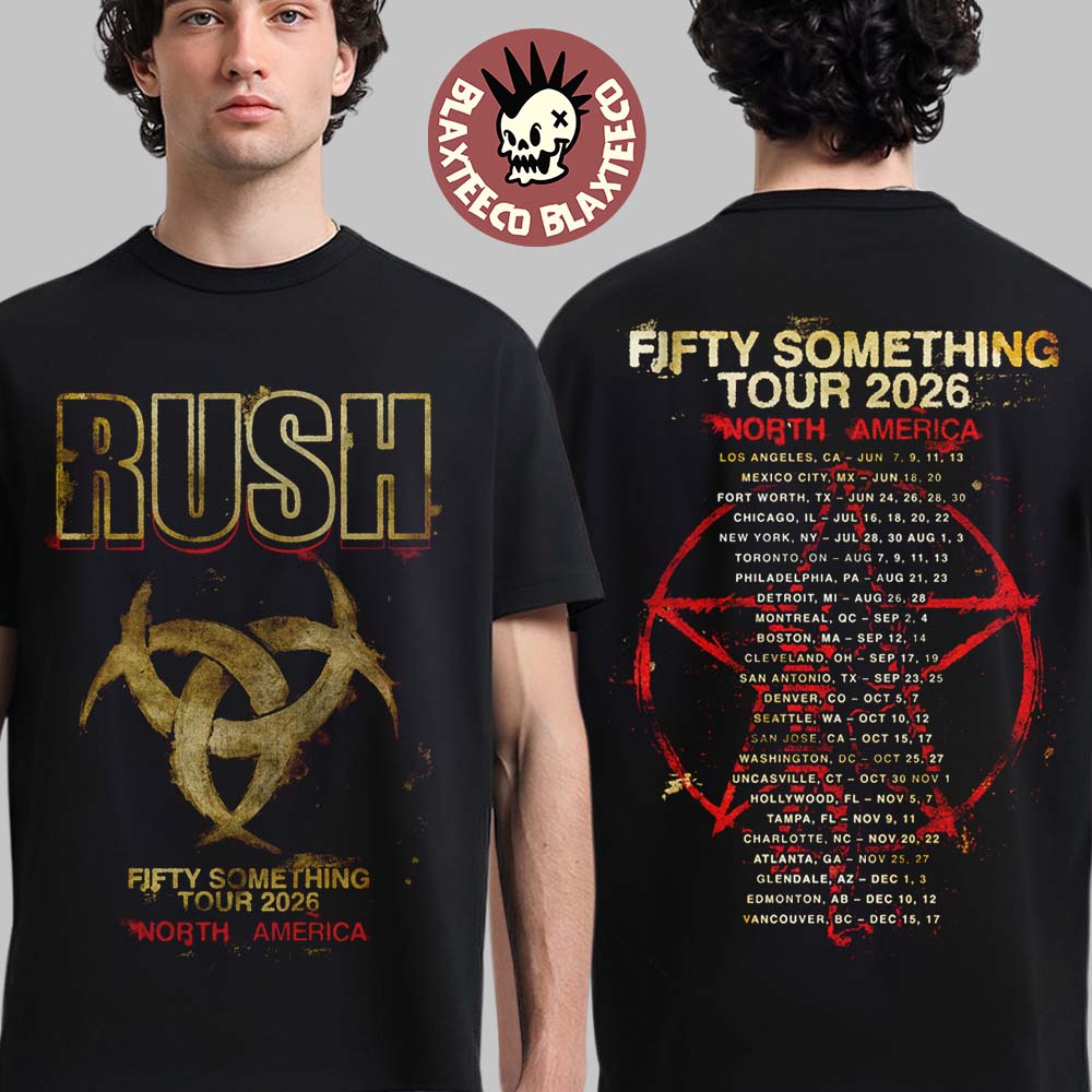 Rush Fifty Something Tour 2026 Merch Rush Stage Logo Tour Tee (1)