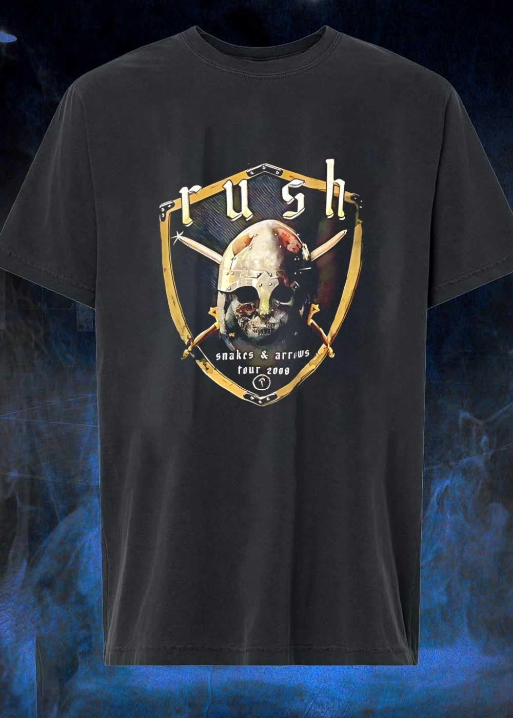 Rush Snakes And Arrows Tour 2008 Skull Helmet shirt