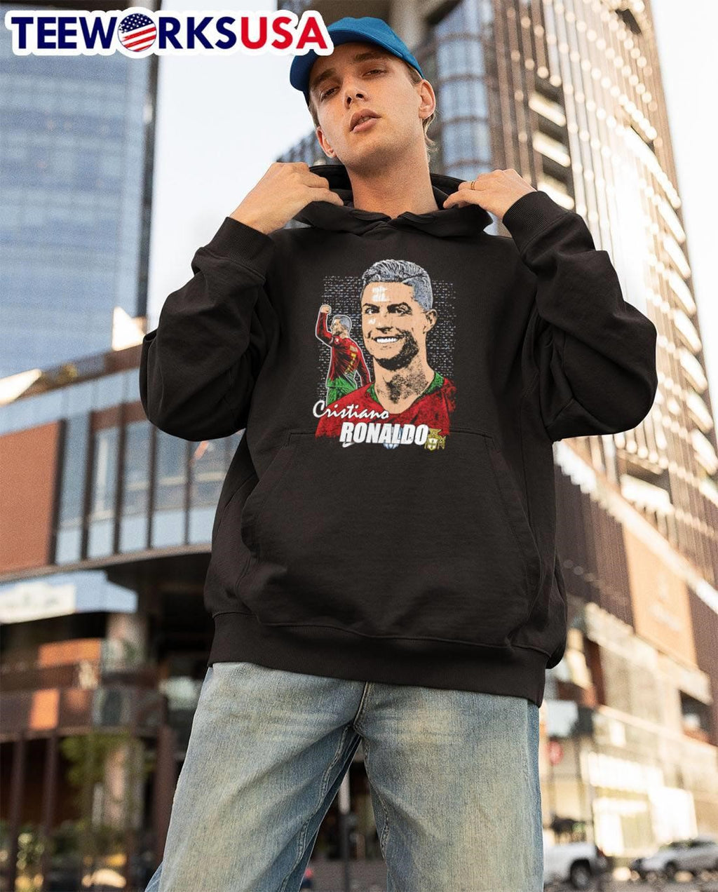 Cristiano Ronaldo Portrait Goal Celebration Shirt Portugal T-Shirt