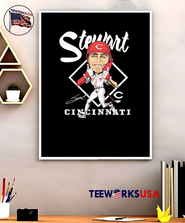 Sal Cincinnati Reds Baseball Player Cartoon Thumbs Up Stewart T-Shirt