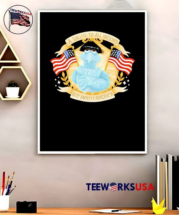 Sam the Eagle Patriotic Salute to All Nations but Mostly America T-Shirt