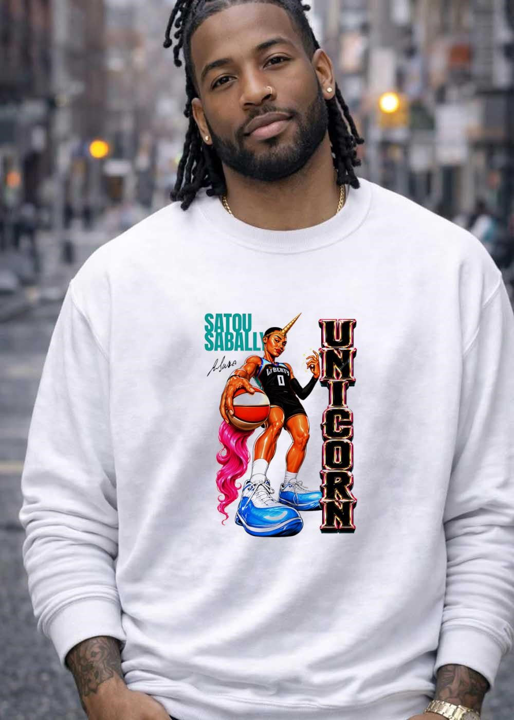 Satou Sabally Unicorn Basketball Liberty T-Shirt