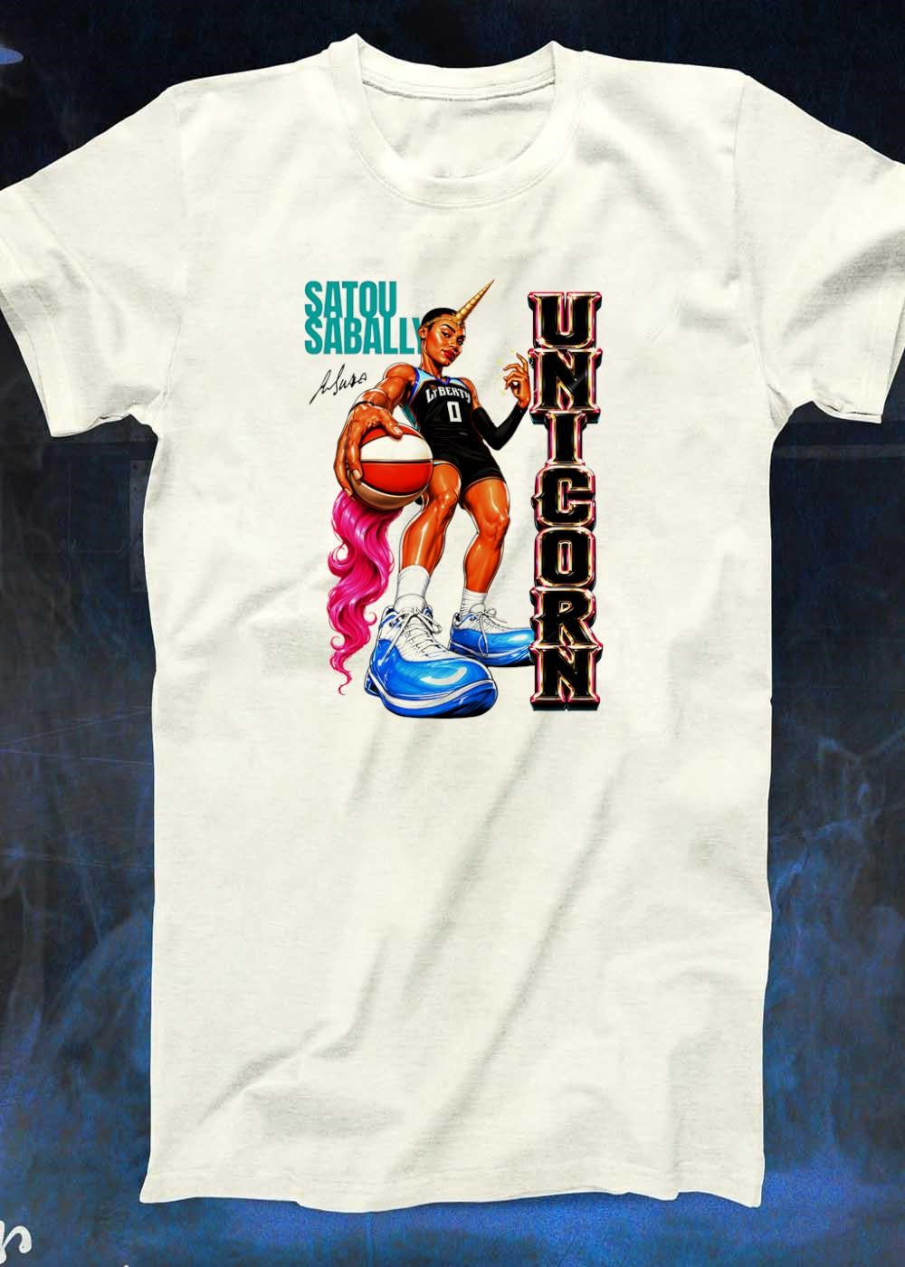 Satou Sabally Unicorn Basketball Liberty T-Shirt