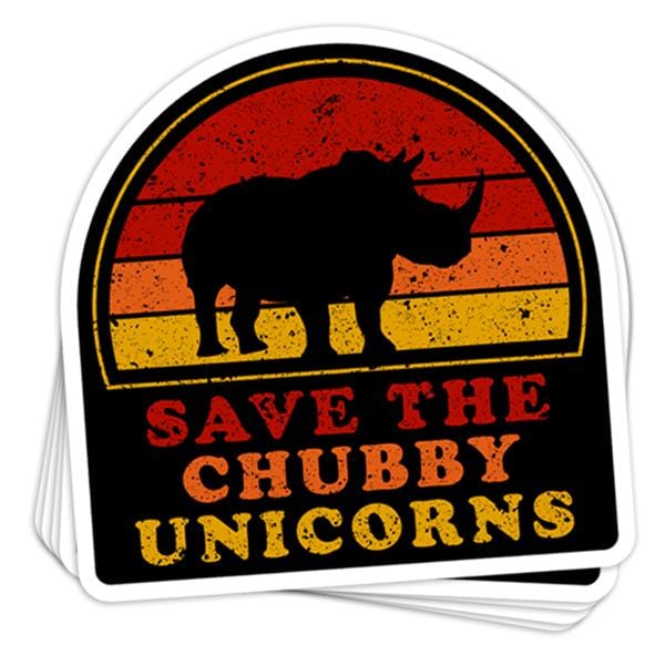 Save The Chubby Unicorns Vinyl Sticker