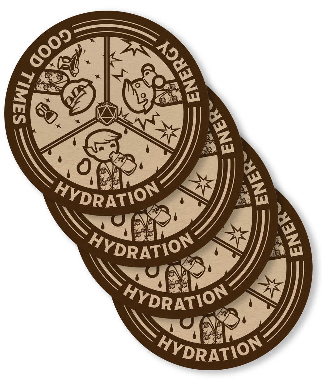 Beverage à Trois Coaster Set