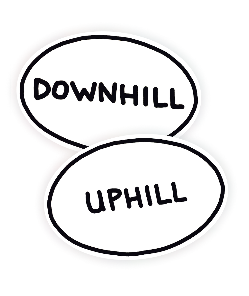 Uphill/Downhill Stickers