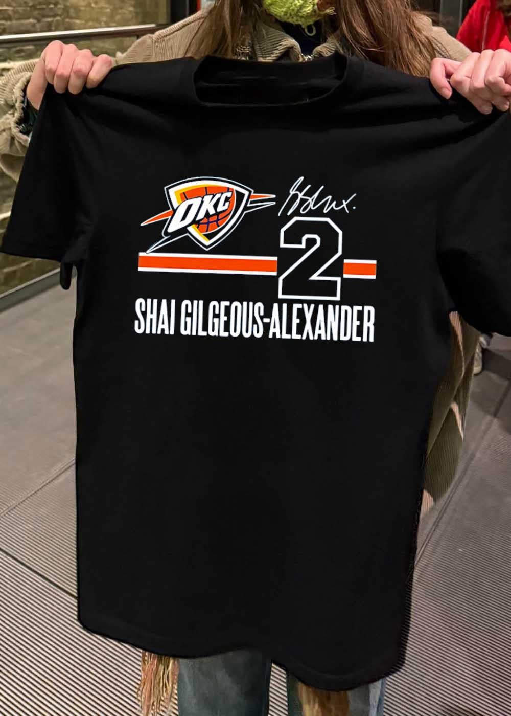 Shai Gilgeous-Alexander Signature OKC Thunder 2 Jersey T-Shirt