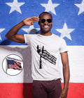 Shepard Fairey Protest Art People Standing on Antenna Raising Flag When the Power of Love Beats the Love of Power the World Knows Peace T-Shirt