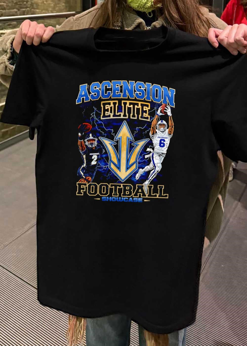 Showcase ‘ Two Football Players Catching Balls ‘ Ascension Elite Football Shirt