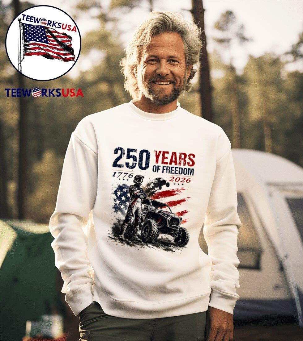 250 Years Of Freedom 1776 2026 Off-Road Racing Vehicle Shirt