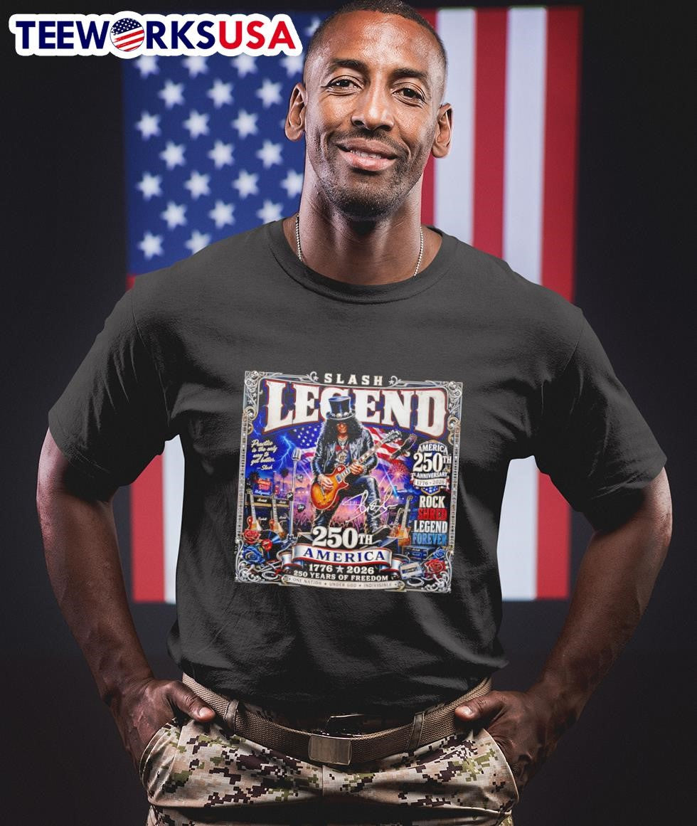 Slash Legend America 250th Anniversary 1776 2026 Rock Shred Legend Forever One Nation Under God Indivisible Shirt
